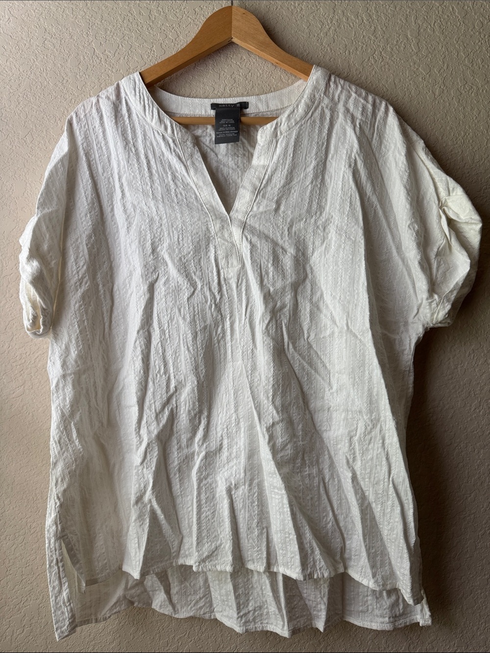 Matty M White Textured Top